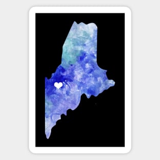 Maine Usa Map Maine state usa watercolor map Magnet